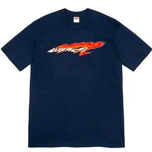 ⭐️ Supreme “Wind” Tee Shirt, Navy Blue Graphic Sz XL, 100% Authentic, NEW NIP